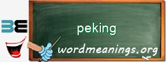 WordMeaning blackboard for peking